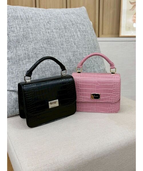 MERCURYDUO（マーキュリーデュオ）の「クロコチェーンミニバッグ（ハンドバッグ・レディース・ブラック/ピンク・FREE）」の13枚目の写真