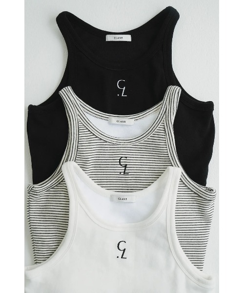 トップス CLANE LOGO SLIM TANK TOPS CLANE（クラネ）の「CLANE/クラネ/LOGO SLIM TANK TOPS（タンク