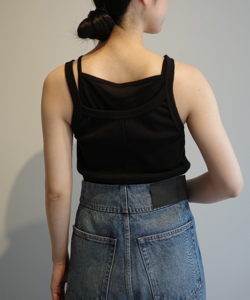 MANOF（マノフ）の「MANOF SHEER LAYERED TANK（タンクトップ・レディース・ブラック/ホワイト・SMALL/MEDIUM）」の4枚目の写真