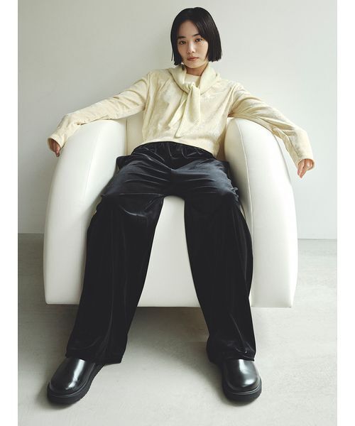 短丈モールUネックプルオーバー（その他トップス）｜MIESROHE