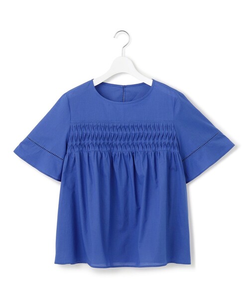 23区（ニジュウサンク）の「【WEB&一部店舗限定】コットンローン ピンタック フレア ブラウス（シャツ/ブラウス・レディース・ブラック系/黄土色系/ネイビー系/スカイブルー系・40/38）」の16枚目の写真