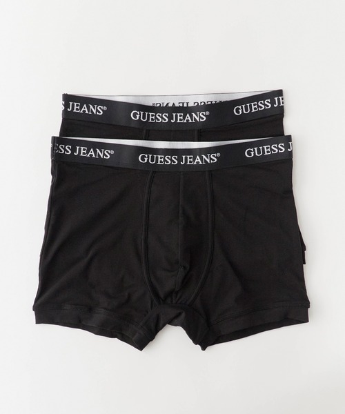 GUESS JEANS(ゲスジーンズ)の「GUESS JEANS/ゲスジーンズ GJ 2 PACK BOXER BRIEF ボクサーパンツ 2P(ボクサーパンツ・メンズ・ブラック系1/ブラック系/ブラック/ホワイト/ブラック系2・L/M/S)」の1枚目の写真