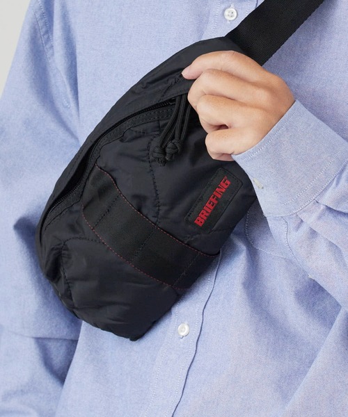 BRIEFING(ブリーフィング)の「BRIEFING/ブリーフィング QUILTED WALKER ボディバッグ ショルダーバッグ(ボディバッグ/ウエストポーチ・メンズ・ブラック/オリーブ・FREE)」の14枚目の写真