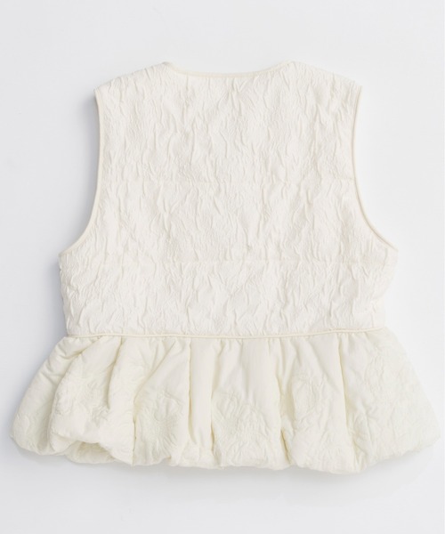 25AW PRE-ORDER】Embroidery Peplum Vest/エンブロイダリー