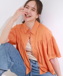 シャツ/ブラウス（オレンジ/橙色系・レース）ファッション通販 - ZOZOTOWN
