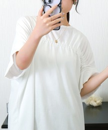 libelle more | ギャザー切替Tシャツ/プルオーバー(Tシャツ/カットソー)