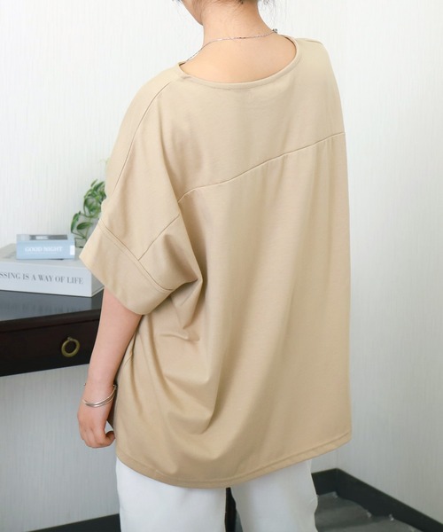 libelle more（リベル モア）の「ギャザー切替Tシャツ/プルオーバー（Tシャツ/カットソー・レディース・キナリ/ブラック/ベージュ/オフホワイト・M/L）」の19枚目の写真