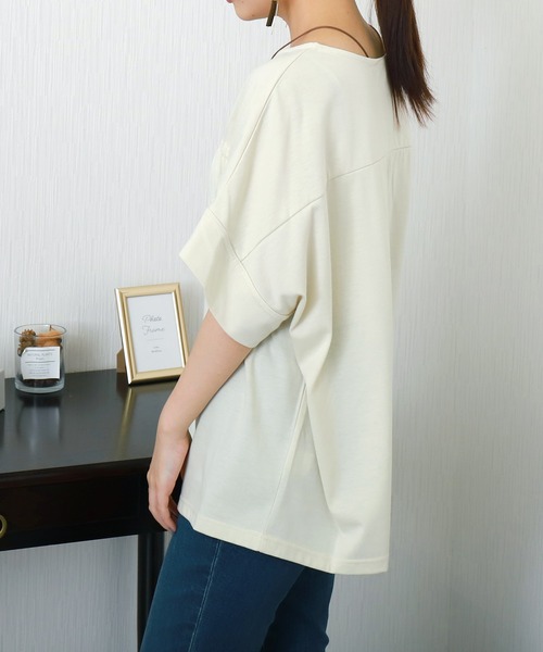 libelle more（リベル モア）の「ギャザー切替Tシャツ/プルオーバー（Tシャツ/カットソー・レディース・キナリ/ブラック/ベージュ/オフホワイト・M/L）」の16枚目の写真