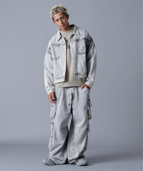 DANKE SCHON（ダンケシェーン）の「DankeSchon/ダンケシェーン/12OZ CHEMICAL DENIM JACKET（デニムジャケット・メンズ・ブラック/グレー・S/M/L）」の3枚目の写真