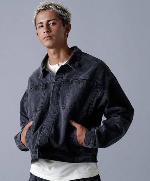 DANKE SCHON（ダンケシェーン）の「DankeSchon/ダンケシェーン/12OZ CHEMICAL DENIM JACKET（デニムジャケット・メンズ・ブラック/グレー・S/M/L）」の13枚目の写真