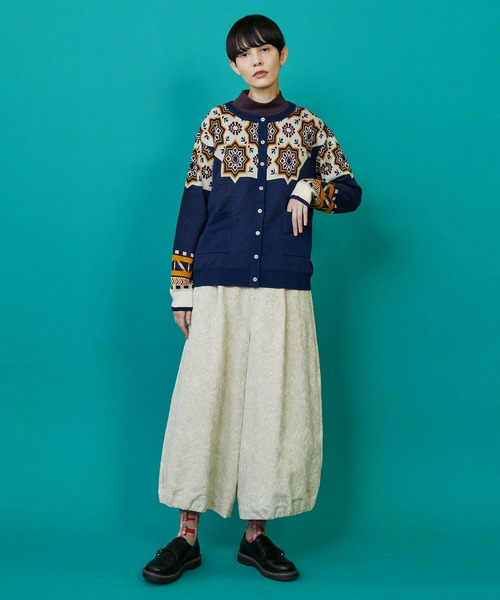 FRAPBOIS（フラボア）の「タイルニット カーディガン（カーディガン/ボレロ・レディース・ネイビー/ブラック・1）」の7枚目の写真