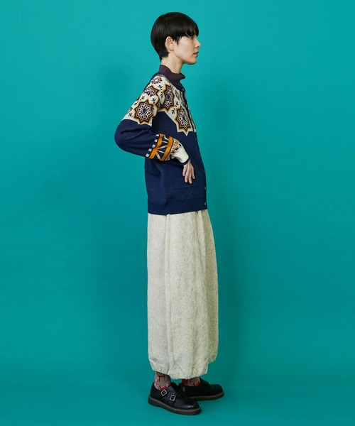 FRAPBOIS（フラボア）の「タイルニット カーディガン（カーディガン/ボレロ・レディース・ネイビー/ブラック・1）」の9枚目の写真