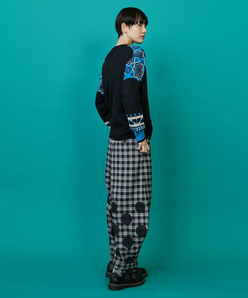 FRAPBOIS（フラボア）の「タイルニット カーディガン（カーディガン/ボレロ・レディース・ネイビー/ブラック・1）」の18枚目の写真