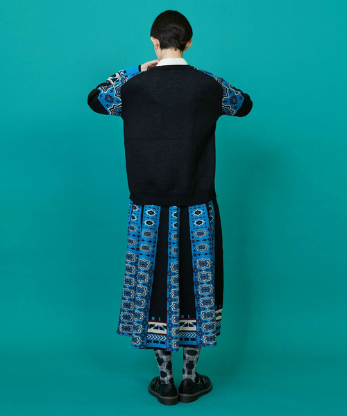 FRAPBOIS（フラボア）の「タイルニット カーディガン（カーディガン/ボレロ・レディース・ネイビー/ブラック・1）」の21枚目の写真