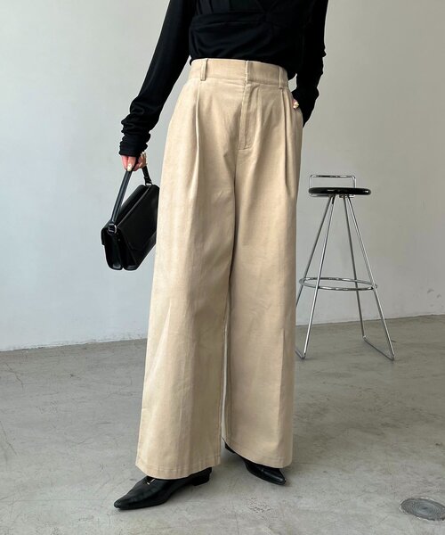 CAPRICIEUX LE'MAGE(カプリシューレマージュ)の「コーデュロイストレートパンツ(その他パンツ・レディース・ベージュ/ブラウン/ブラック・36/38)」の3枚目の写真