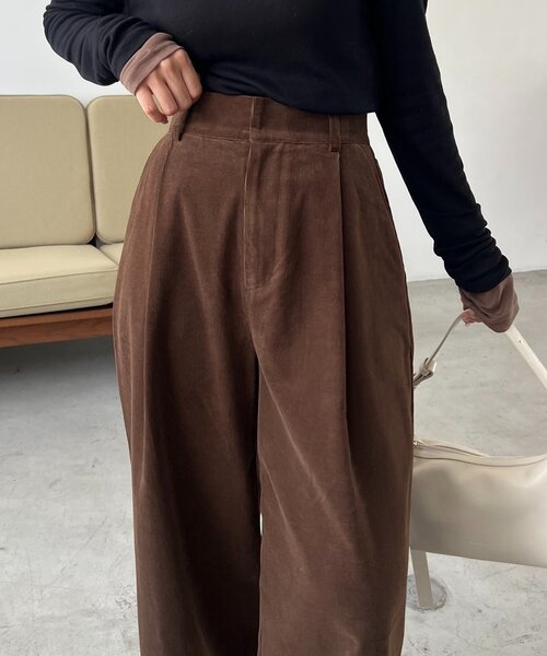 CAPRICIEUX LE'MAGE(カプリシューレマージュ)の「コーデュロイストレートパンツ(その他パンツ・レディース・ベージュ/ブラウン/ブラック・36/38)」の2枚目の写真