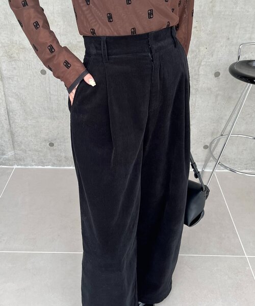 CAPRICIEUX LE'MAGE(カプリシューレマージュ)の「コーデュロイストレートパンツ(その他パンツ・レディース・ベージュ/ブラウン/ブラック・36/38)」の5枚目の写真