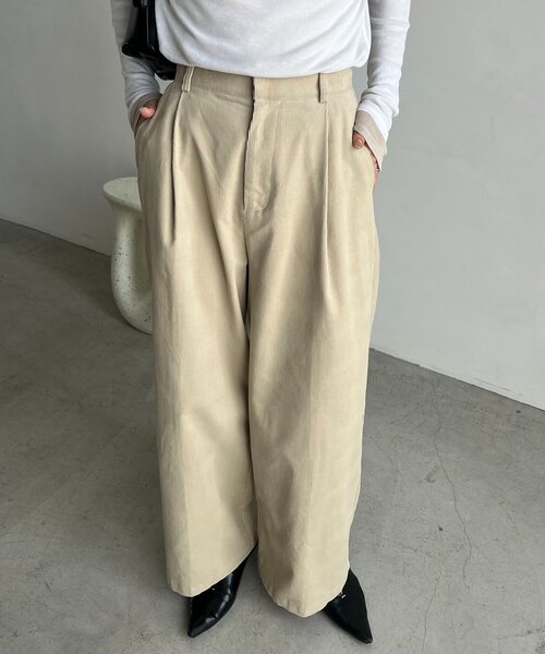 CAPRICIEUX LE'MAGE(カプリシューレマージュ)の「コーデュロイストレートパンツ(その他パンツ・レディース・ベージュ/ブラウン/ブラック・36/38)」の20枚目の写真
