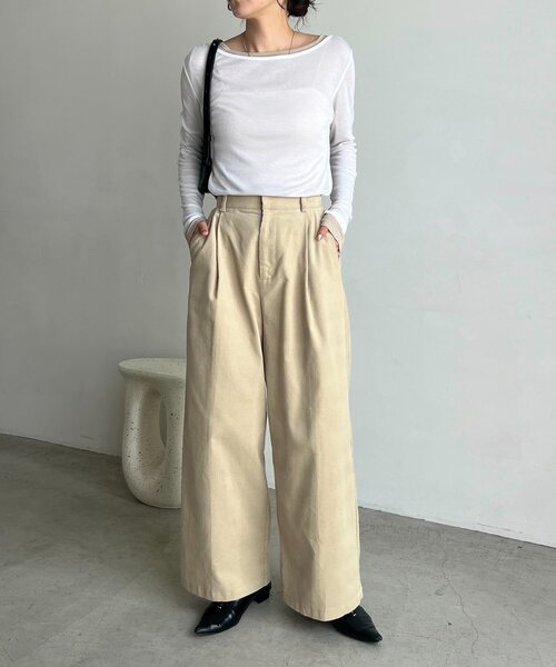 CAPRICIEUX LE'MAGE(カプリシューレマージュ)の「コーデュロイストレートパンツ(その他パンツ・レディース・ベージュ/ブラウン/ブラック・36/38)」の21枚目の写真
