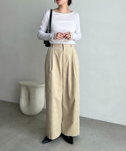 CAPRICIEUX LE'MAGE(カプリシューレマージュ)の「コーデュロイストレートパンツ(その他パンツ・レディース・ベージュ/ブラウン/ブラック・36/38)」の10枚目の写真