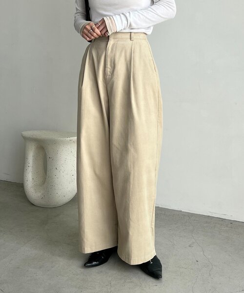 CAPRICIEUX LE'MAGE(カプリシューレマージュ)の「コーデュロイストレートパンツ(その他パンツ・レディース・ベージュ/ブラウン/ブラック・36/38)」の11枚目の写真