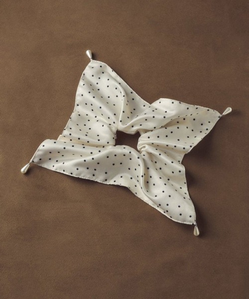 セール】【GOLDY】スクエアBIGパールシュシュ ドット 無地 6250910