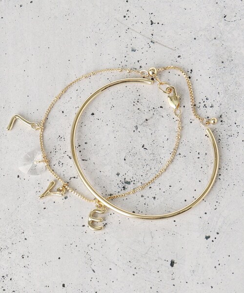 THE SHOP TK （ザ ショップ ティーケー ）の「LOVE2連ブレスレット（ブレスレット・レディース・ゴールド/シルバー・00）」の3枚目の写真