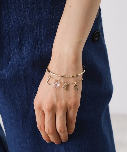 THE SHOP TK （ザ ショップ ティーケー ）の「LOVE2連ブレスレット（ブレスレット・レディース・ゴールド/シルバー・00）」の9枚目の写真