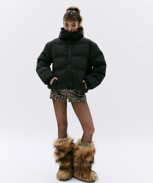 セール】ドローコード付きフーディー中綿アウター（ダウンジャケット