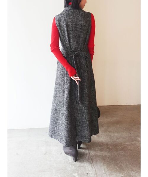 LAGUNAMOON（ラグナムーン）の「ベーシックリブタートルネックプルオーバー（ニット/セーター・レディース・アイボリー/ブラック/レッド・FREE）」の6枚目の写真