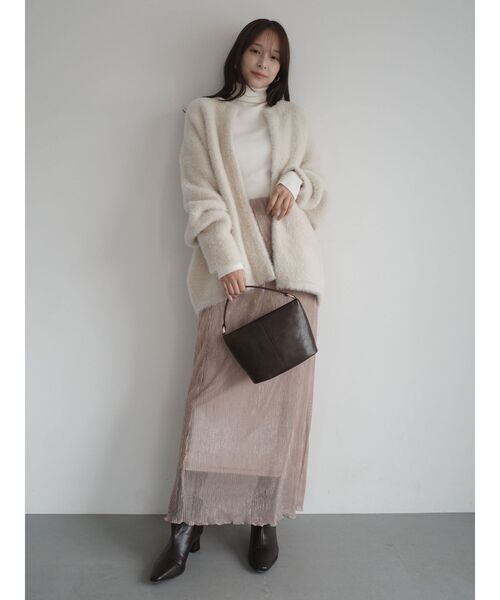 LAGUNAMOON（ラグナムーン）の「ベーシックリブタートルネックプルオーバー（ニット/セーター・レディース・アイボリー/ブラック/レッド・FREE）」の11枚目の写真