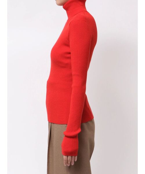 LAGUNAMOON（ラグナムーン）の「ベーシックリブタートルネックプルオーバー（ニット/セーター・レディース・アイボリー/ブラック/レッド・FREE）」の13枚目の写真