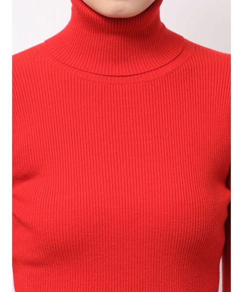 LAGUNAMOON（ラグナムーン）の「ベーシックリブタートルネックプルオーバー（ニット/セーター・レディース・アイボリー/ブラック/レッド・FREE）」の15枚目の写真