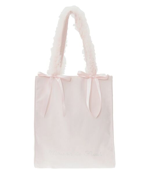 Maison de FLEUR（メゾンドフルール）の「チュールハンドルスクエアトートバッグ（トートバッグ・レディース・ブラック/ピンク・FREE）」の15枚目の写真