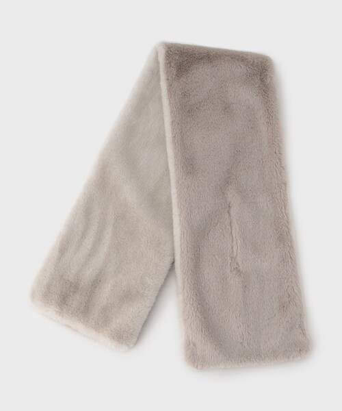 INDIVI（インディヴィ）の「【リバーシブル】フェイクファーティペット（ストール/ショール・レディース・ナチュラル/ライトグレー・00）」の4枚目の写真