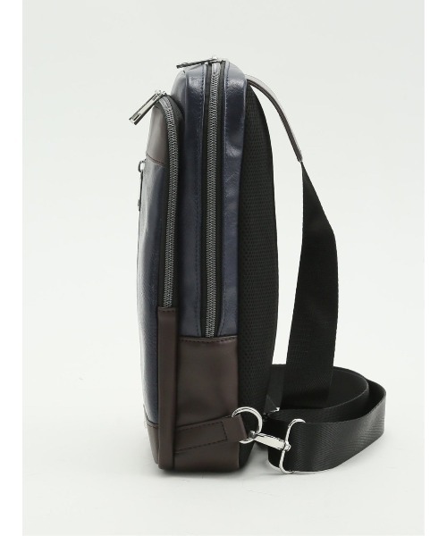 TAKA-Q(タカキュー)の「【二層式】タカキュー 配色 ボディバッグ(ボディバッグ/ウエストポーチ・メンズ・ネイビー/ブラウン・FREE)」の16枚目の写真