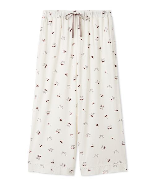 SNIDEL HOME（スナイデルホーム）の「【接触冷感】チェリーシリーズロングパンツ（ルームウェア/パジャマ・レディース・アイボリー/ピンク/ベージュ・F）」の11枚目の写真