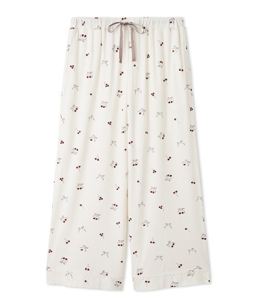 SNIDEL スナイデルホーム上下セット　新品未使用　チェリーシリーズ　接触冷感 接触冷感】チェリーシリーズロングパンツ（ルームウェア