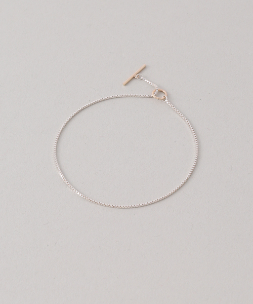 Lilas(リラ)の「【SAMH by LILAS】デタッチャブルTバーブレスレット K10*SV(ブレスレット・レディース・シルバー・FREE)」の8枚目の写真