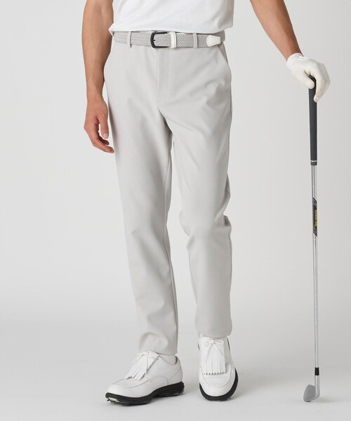 UNITED ARROWS GOLF パンツ ホワイト セール】メンズ スリム テーパード スラックス 透湿性 接触冷感 UV