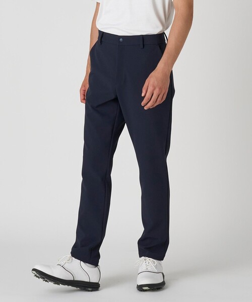 セール】メンズ スリム テーパード スラックス 透湿性 接触冷感 UV