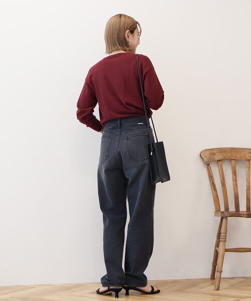 AMERICAN HOLIC（アメリカンホリック）の「ソフトコットンクルーネックカーディガン（カーディガン/ボレロ・レディース・モカ/ボルドー/ダークネイビー/杢グレー/ブラック・M/L）」の7枚目の写真