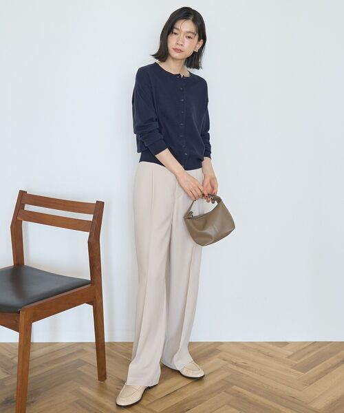 AMERICAN HOLIC（アメリカンホリック）の「ソフトコットンクルーネックカーディガン（カーディガン/ボレロ・レディース・モカ/ボルドー/ダークネイビー/杢グレー/ブラック・M/L）」の22枚目の写真