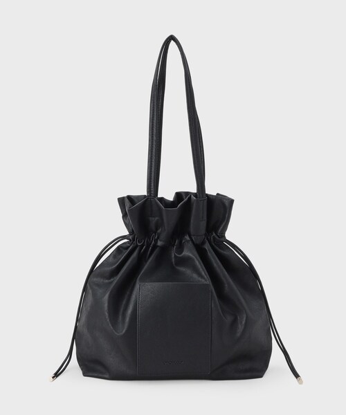 OPAQUE.CLIP（オペークドットクリップ）の「【A4サイズ対応】ソフト合皮巾着ドローストリングトートバッグ（トートバッグ・レディース・ベージュ系その他3/ブラウン系その他2/ブラック/ダークブラウン・00）」の10枚目の写真