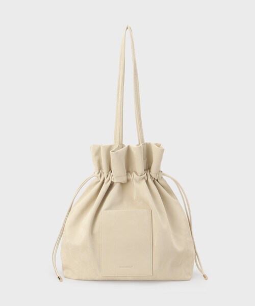 OPAQUE.CLIP（オペークドットクリップ）の「【A4サイズ対応】ソフト合皮巾着ドローストリングトートバッグ（トートバッグ・レディース・ベージュ系その他3/ブラウン系その他2/ブラック/ダークブラウン・00）」の12枚目の写真