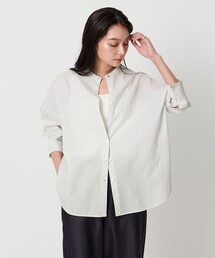 MARW UNITED ARROWS | ＜MARW UNITED ARROWS＞ストライプ スタンドカラー シャツ(シャツ/ブラウス)