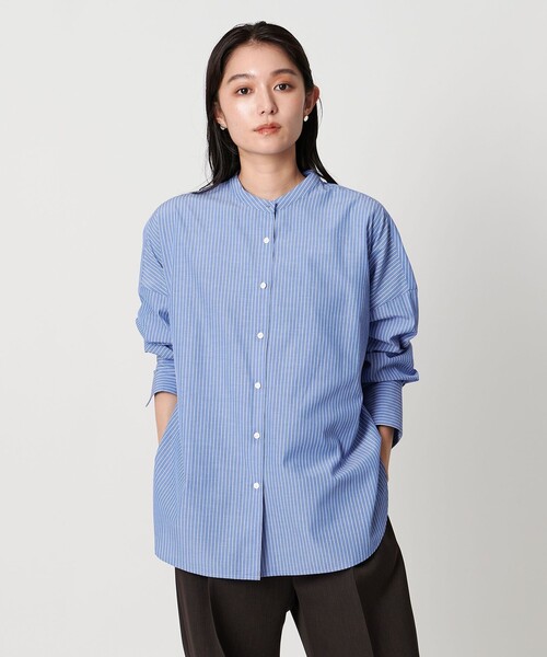 美品 ユナイテッドアローズ TOKYO 1,7万 スタンドカラーブラウス 580 美品 ユナイテッドアローズ TOKYO 1,7万 スタンドカラーブラウス 580