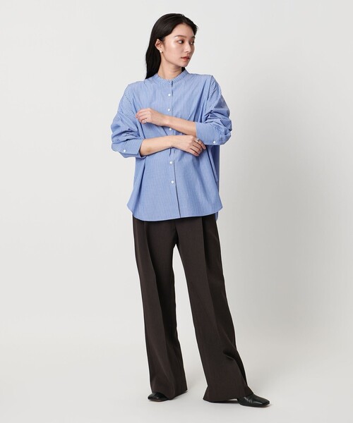 MARW UNITED ARROWS＞ストライプ スタンドカラー シャツ（シャツ