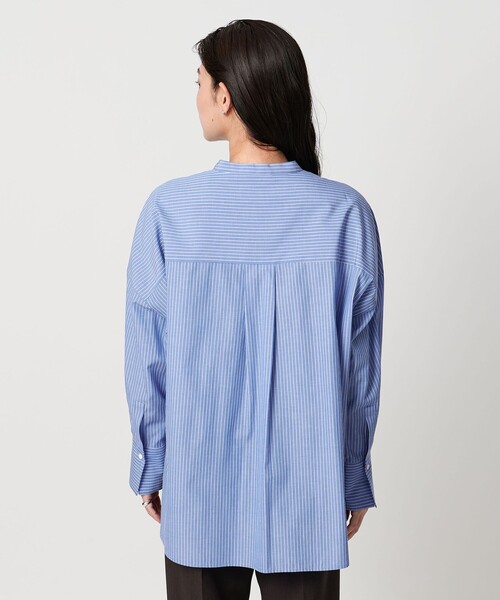 MARW UNITED ARROWS（マルゥ ユナイテッドアローズ）の「＜MARW UNITED ARROWS＞ストライプ スタンドカラー シャツ（シャツ/ブラウス・レディース・ホワイト/コバルトブルー・FREE）」の11枚目の写真