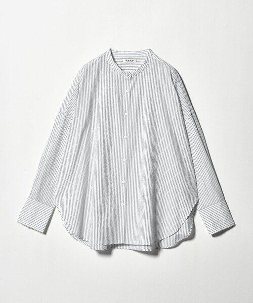 MARW UNITED ARROWS＞ストライプ スタンドカラー シャツ（シャツ